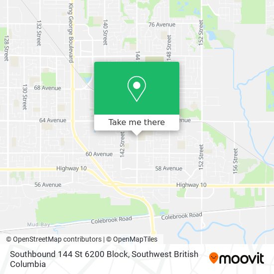 Southbound 144 St 6200 Block map