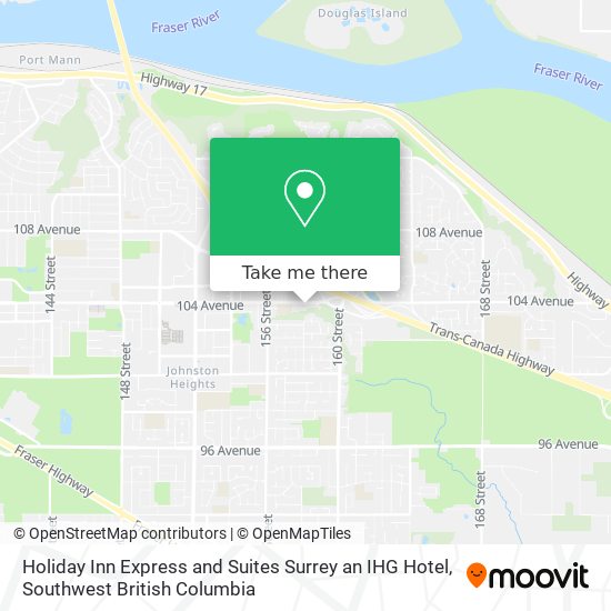 Holiday Inn Express and Suites Surrey an IHG Hotel map