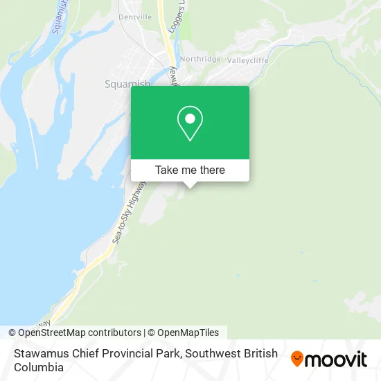 Stawamus Chief Provincial Park map