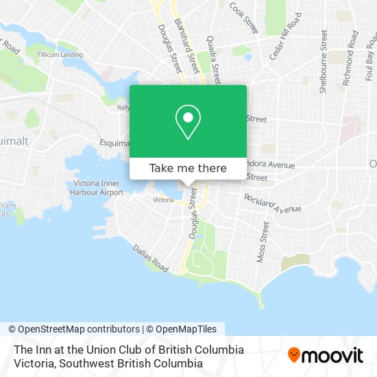 The Inn at the Union Club of British Columbia Victoria map