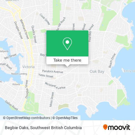 Begbie Oaks map
