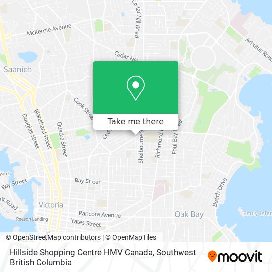 Hillside Shopping Centre HMV Canada map