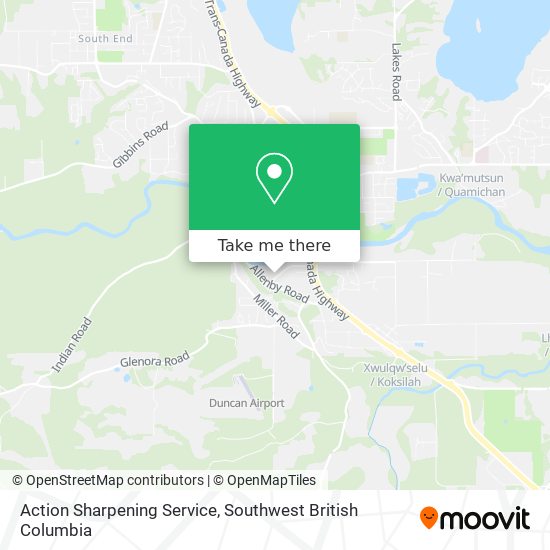 Action Sharpening Service map