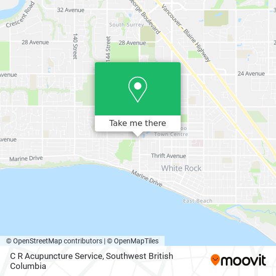 C R Acupuncture Service map