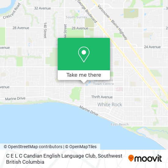 C E L C Candian English Language Club map