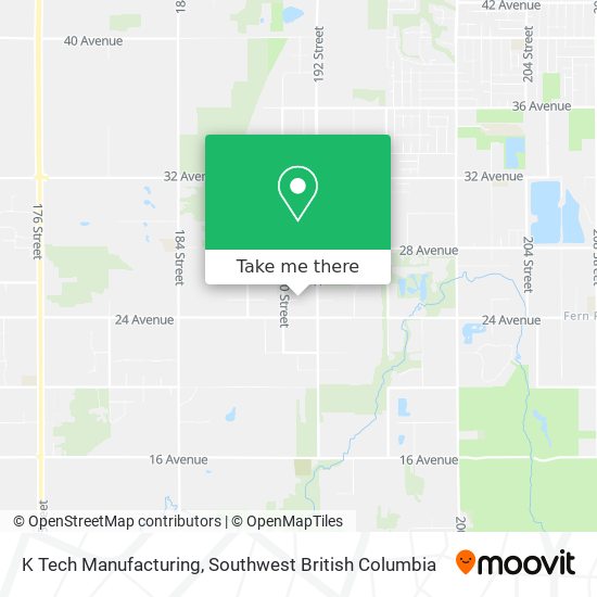 K Tech Manufacturing map