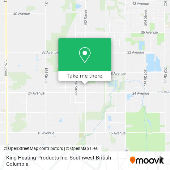 King Heating Products Inc map