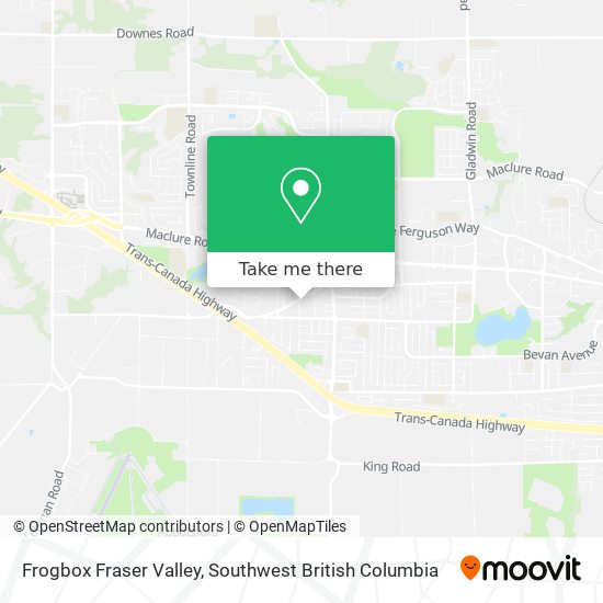 Frogbox Fraser Valley map