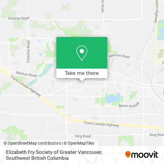 Elizabeth Fry Society of Greater Vancouver map