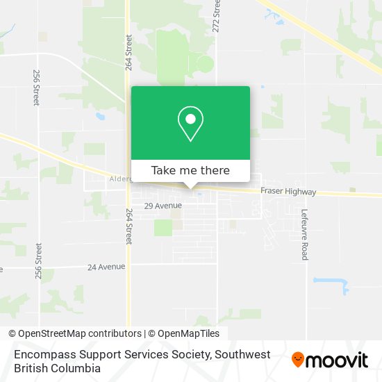 Encompass Support Services Society map