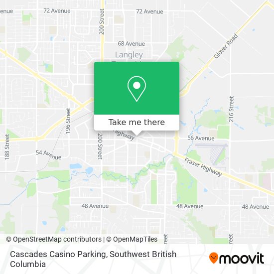 Cascades Casino Parking map