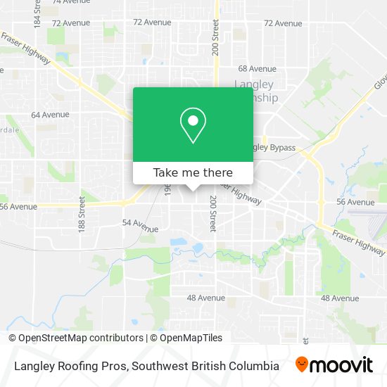 Langley Roofing Pros map