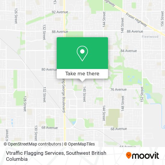 Vtraffic Flagging Services map