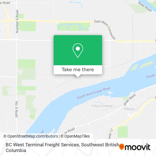 BC West Terminal Freight Services map