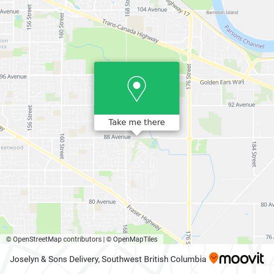 Joselyn & Sons Delivery map