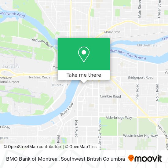 BMO Bank of Montreal map