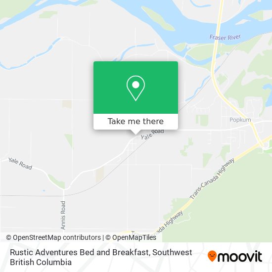 Rustic Adventures Bed and Breakfast map