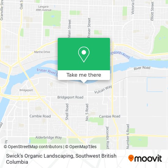 Swick's Organic Landscaping map