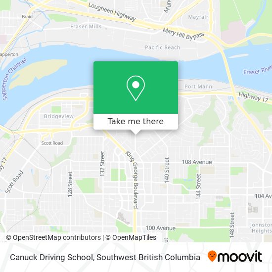Canuck Driving School map