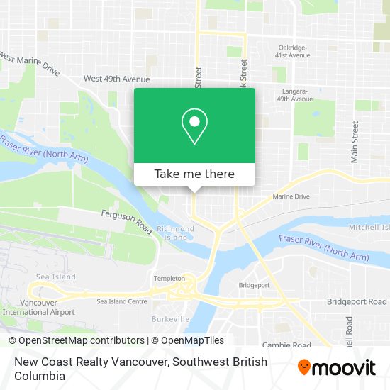 New Coast Realty Vancouver map