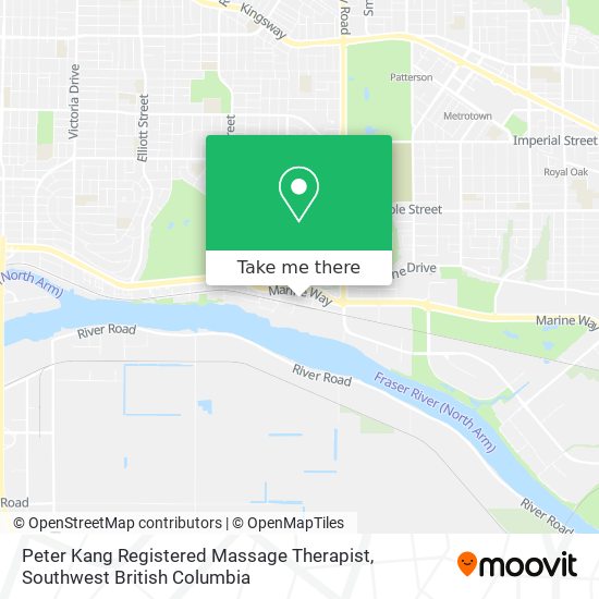 Peter Kang Registered Massage Therapist map