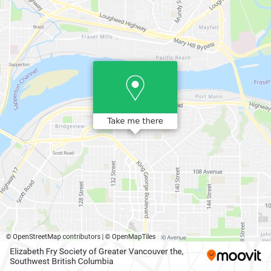 Elizabeth Fry Society of Greater Vancouver the map