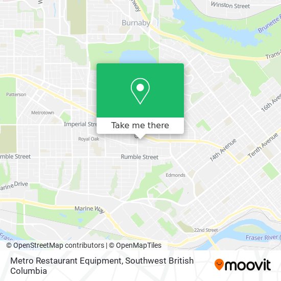 Metro Restaurant Equipment map