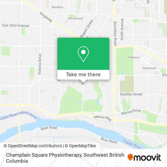 Champlain Square Physiotherapy map