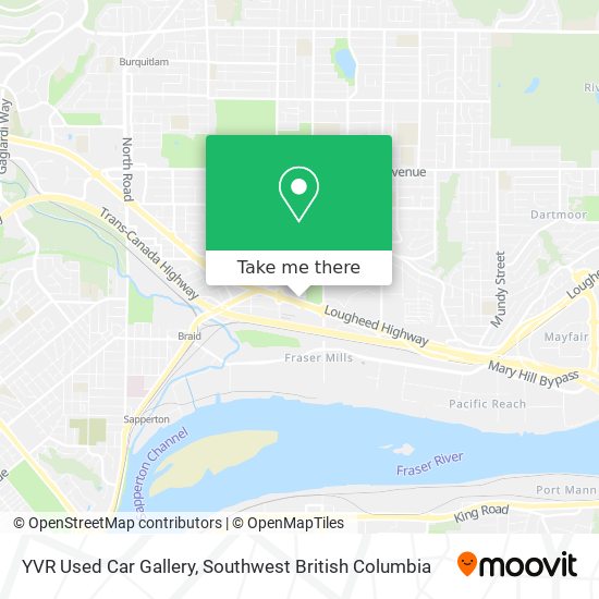 YVR Used Car Gallery map