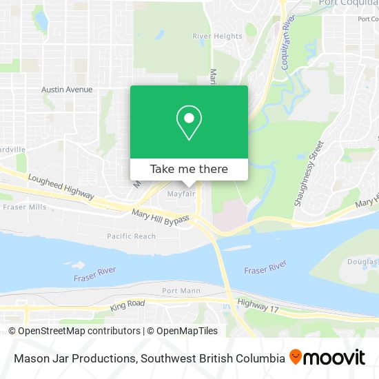 Mason Jar Productions map