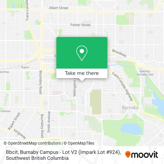 Bbcit, Burnaby Campus - Lot V2 (Impark Lot #924) plan