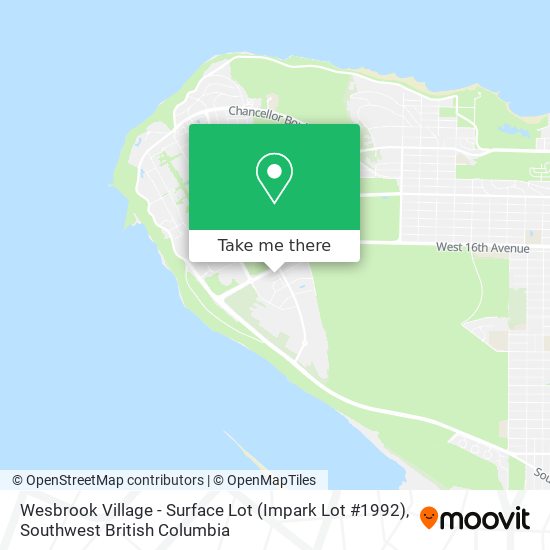 Wesbrook Village - Surface Lot (Impark Lot #1992) map