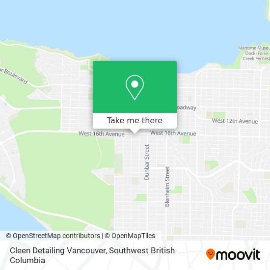 Cleen Detailing Vancouver map