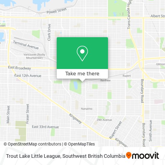 Trout Lake Little League map