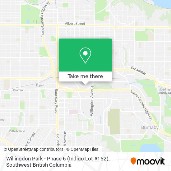 Willingdon Park - Phase 6 (Indigo Lot #152) map