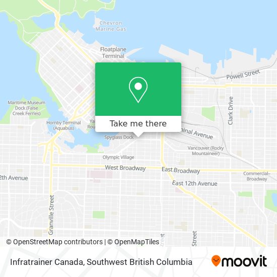 Infratrainer Canada map