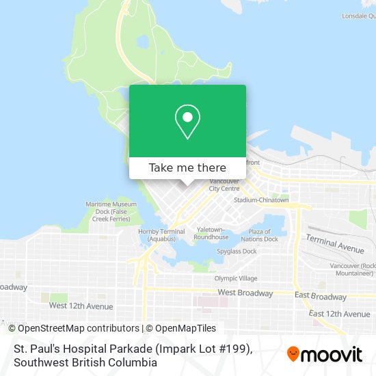 St. Paul's Hospital Parkade (Impark Lot #199) plan