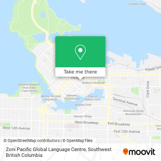 Zoni Pacific Global Language Centre map