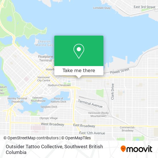 Outsider Tattoo Collective map