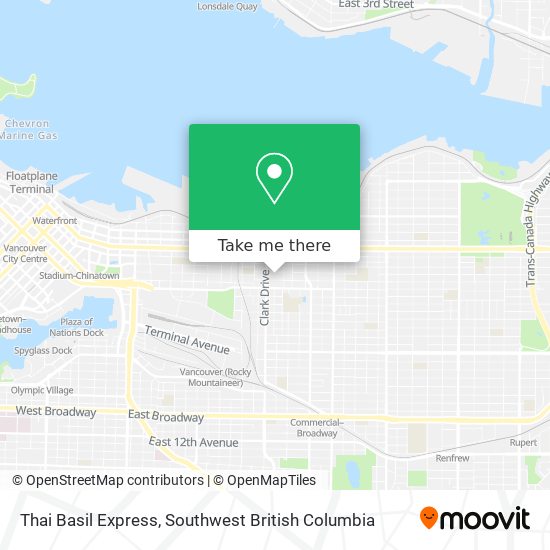Thai Basil Express map
