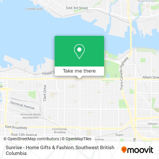 Sunrise - Home Gifts & Fashion map