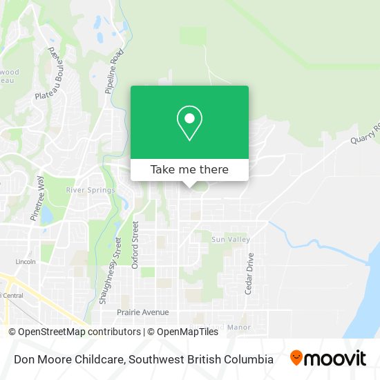 Don Moore Childcare map