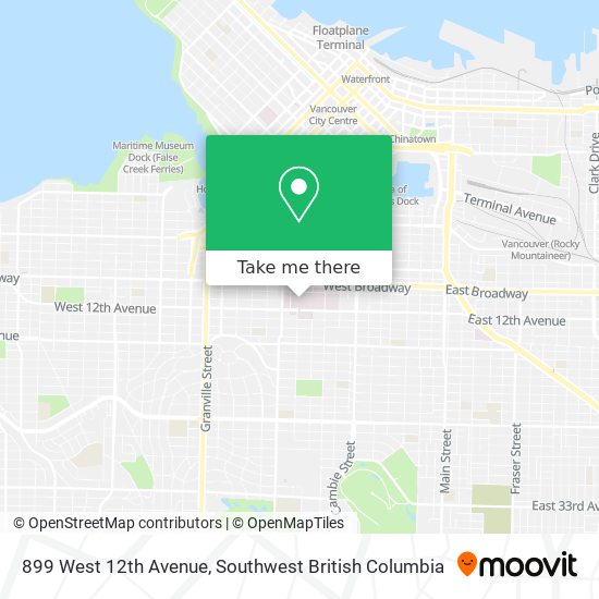 899 West 12th Avenue map