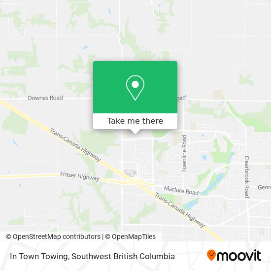 In Town Towing map