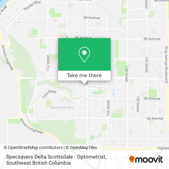 Specsavers Delta Scottsdale - Optometrist map