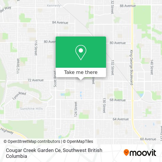 Cougar Creek Garden Ce map