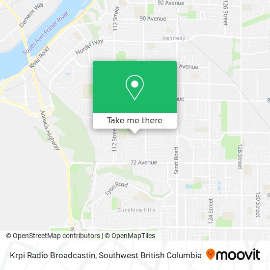 Krpi Radio Broadcastin map