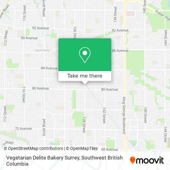Vegetarian Delite Bakery Surrey map