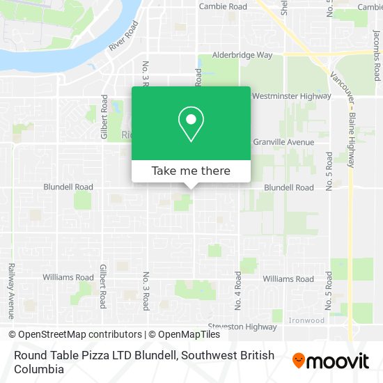Round Table Pizza LTD Blundell map