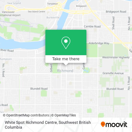 White Spot Richmond Centre map